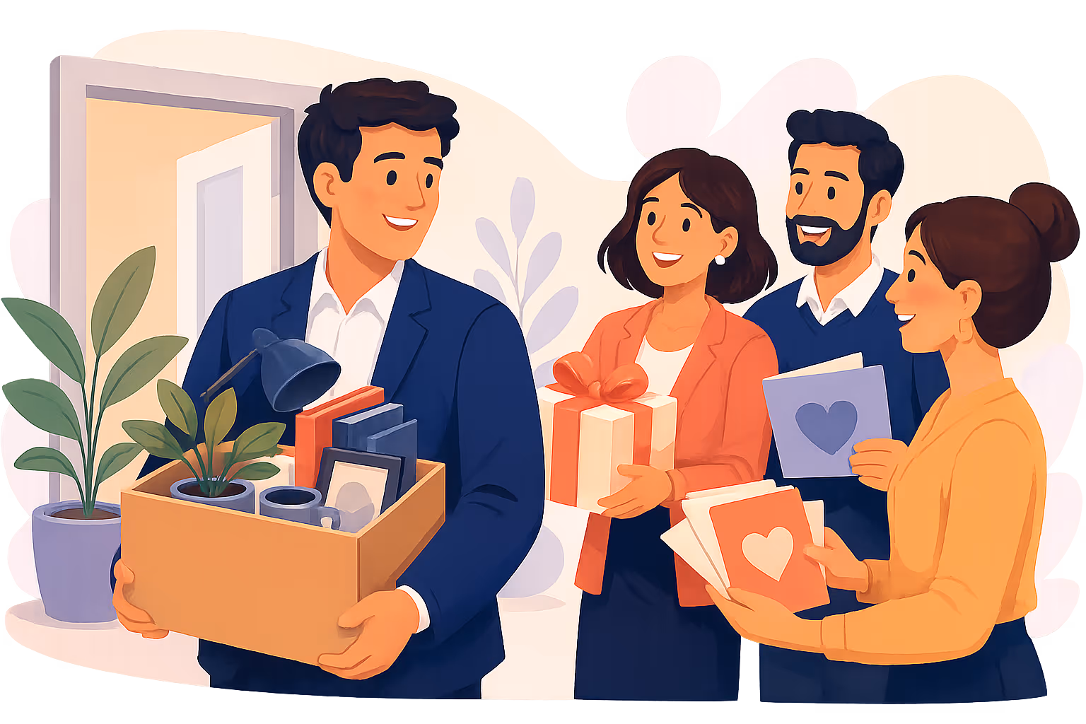 Colleagues leaving the company